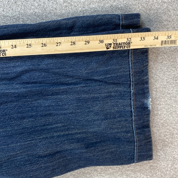 Stetson Wide Leg Jeans Womens 16 long Blue City Trouser Denim western edgy rodeo - Picture 12 of 13